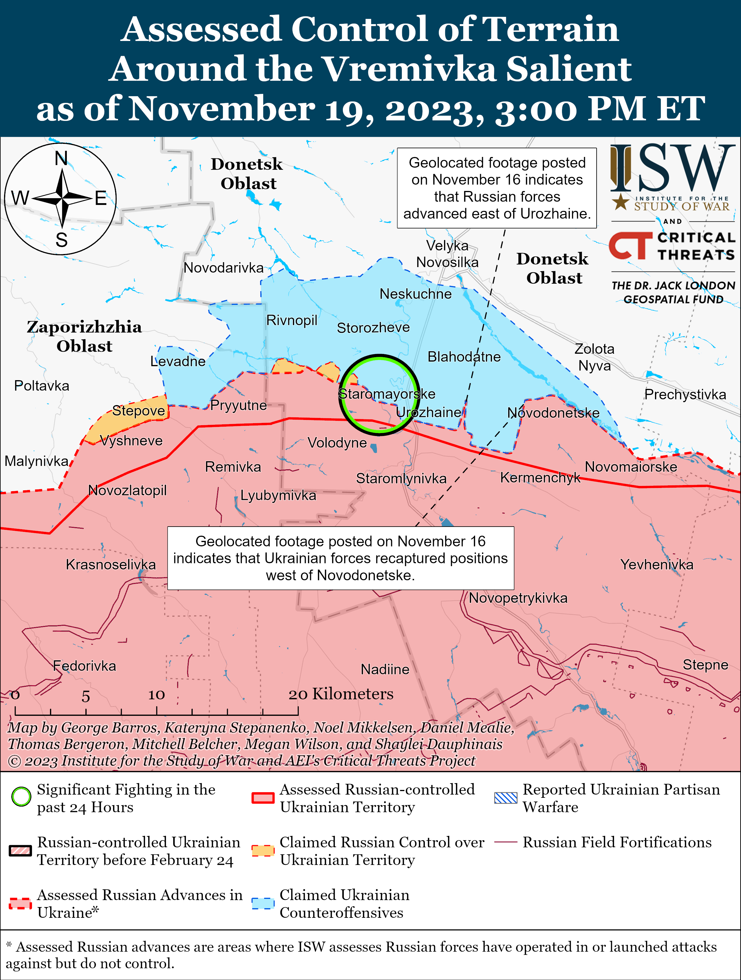 Russian Offensive Campaign Assessment, November 19, 2023 | Institute ...